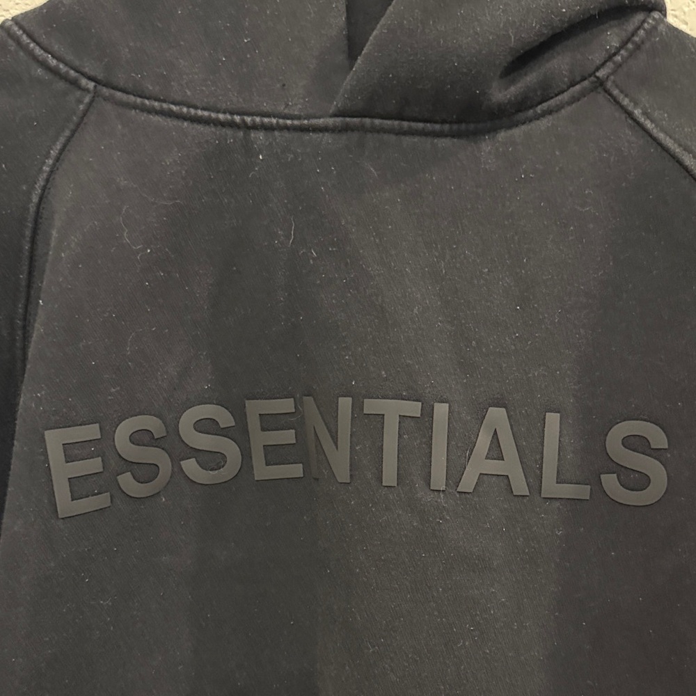 Essentials Black Essentials Hoodie Medium - image 2